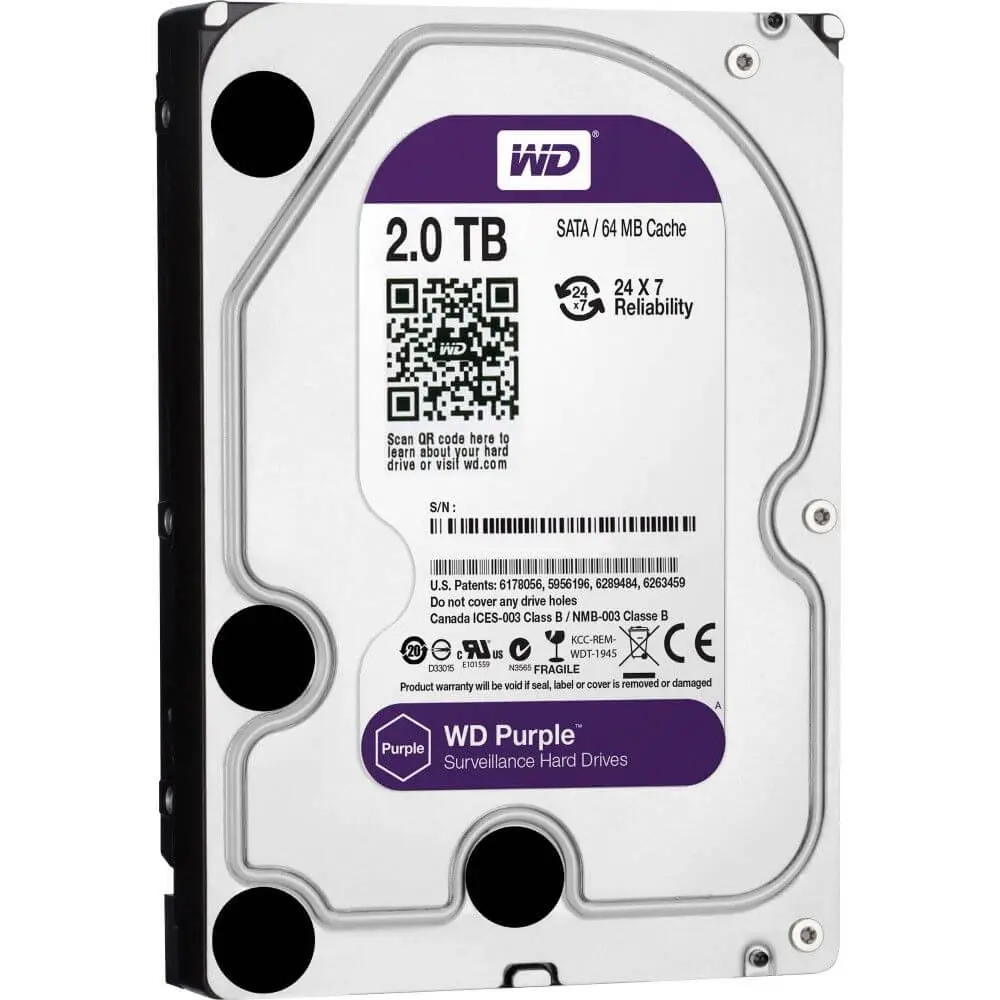 2TB HDD - WD Purple Surveillance Hard Drive