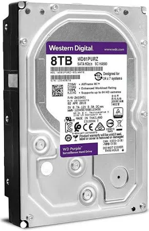 8TB HDD - WD Purple Surveillance Hard Drive